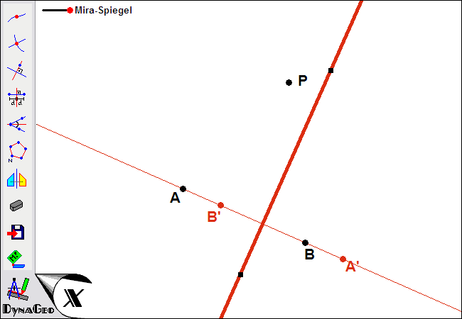 Ein Quadrat mit dem MIRA-Spiegel konstruieren.