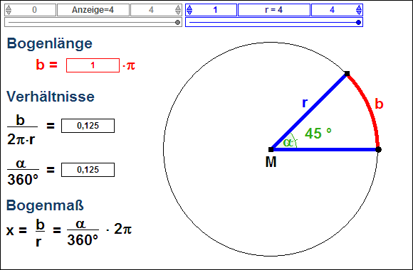 Herleitung des Bogenmaßes